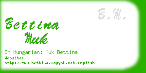 bettina muk business card